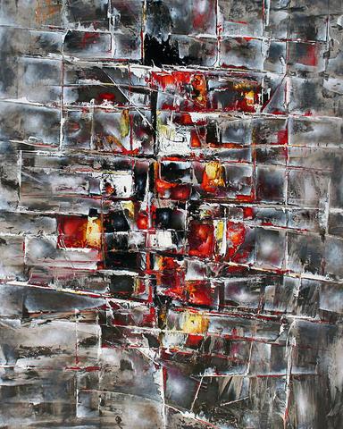 Bateau 01, tableau abstrait de Philippe Cloart
