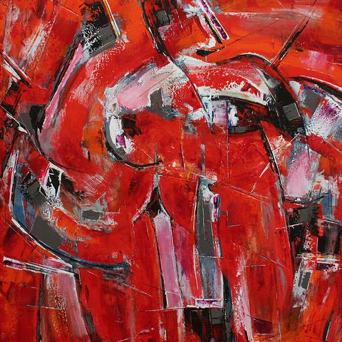 Batu, tableau abstrait de Philippe Cloart