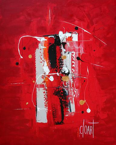 Éléphant, tableau abstrait de Philippe Cloart