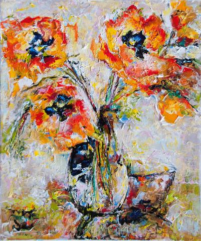 Fleur Myriam, tableau de Philippe Cloart