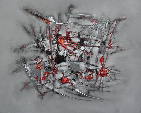 Le clown II, tableau abstrait de Philippe Cloart