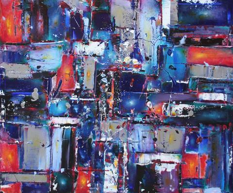 Masses Madpart, tableau abstrait de Philippe Cloart