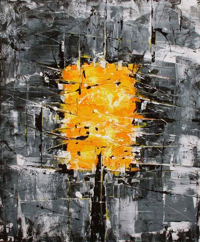 Maya fenêtre, tableau abstrait de Philippe Cloart