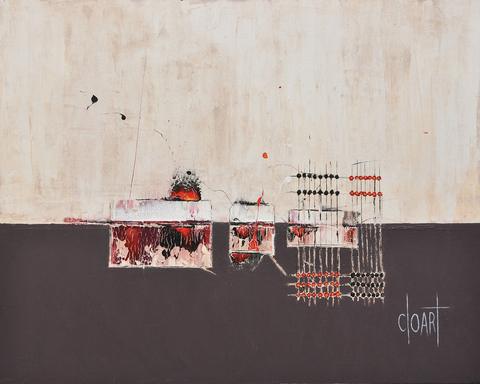 Mayas, tableau abstrait de Philippe Cloart