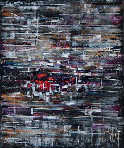 Minéral, tableau abstrait de Philippe Cloart