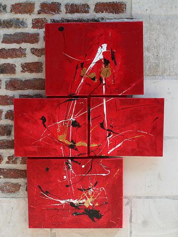 Montage bateau, tableau abstrait de Philippe Cloart
