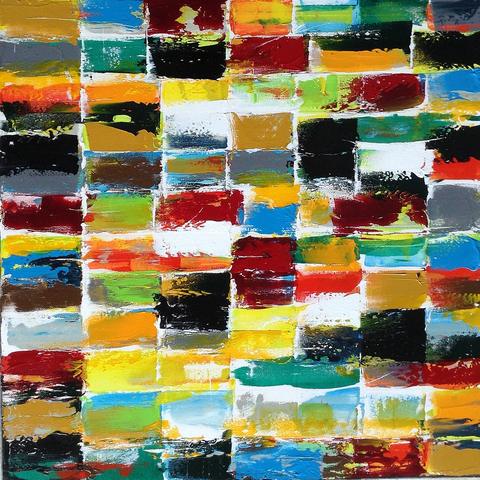 Nuances de Christine, tableau abstrait de Philippe Cloart