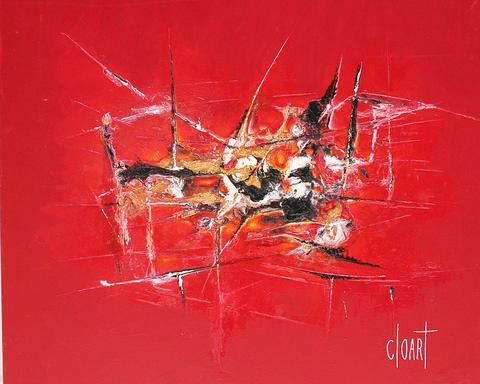 Polygone, tableau abstrait de Philippe Cloart