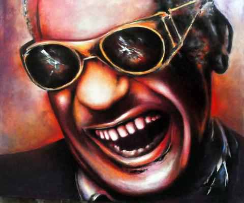 Ray Charles couleur, tableau de Philippe Cloart