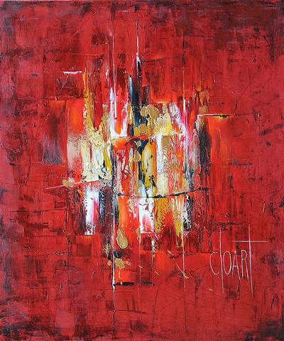 Sans titre, tableau abstrait de Philippe Cloart