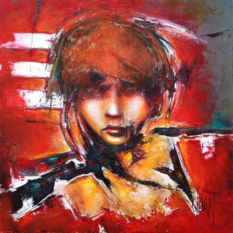 Sans titre (visage), tableau de Philippe Cloart
