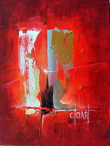 Triptyque 02, tableau abstrait de Philippe Cloart