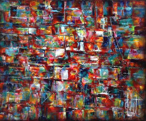 Variations d'Anna, tableau abstrait de Philippe Cloart
