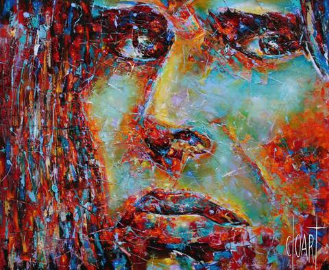 Visage Colette, tableau de Philippe Cloart