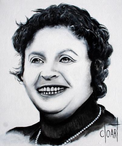 Visage Nicole (Pierre Cahen), tableau de Philippe Cloart